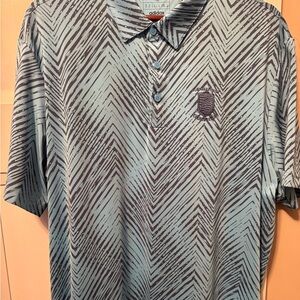 Adidas Men's Zigzag Pattern Golf Polo Shirt XL- Turnberry Golf Course